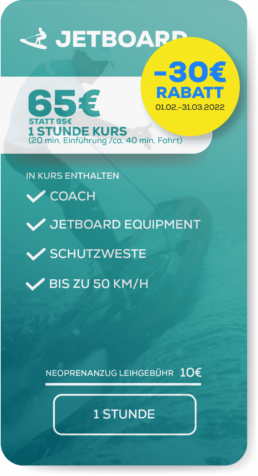 Preis Jetboard Kurs 1 Stunde